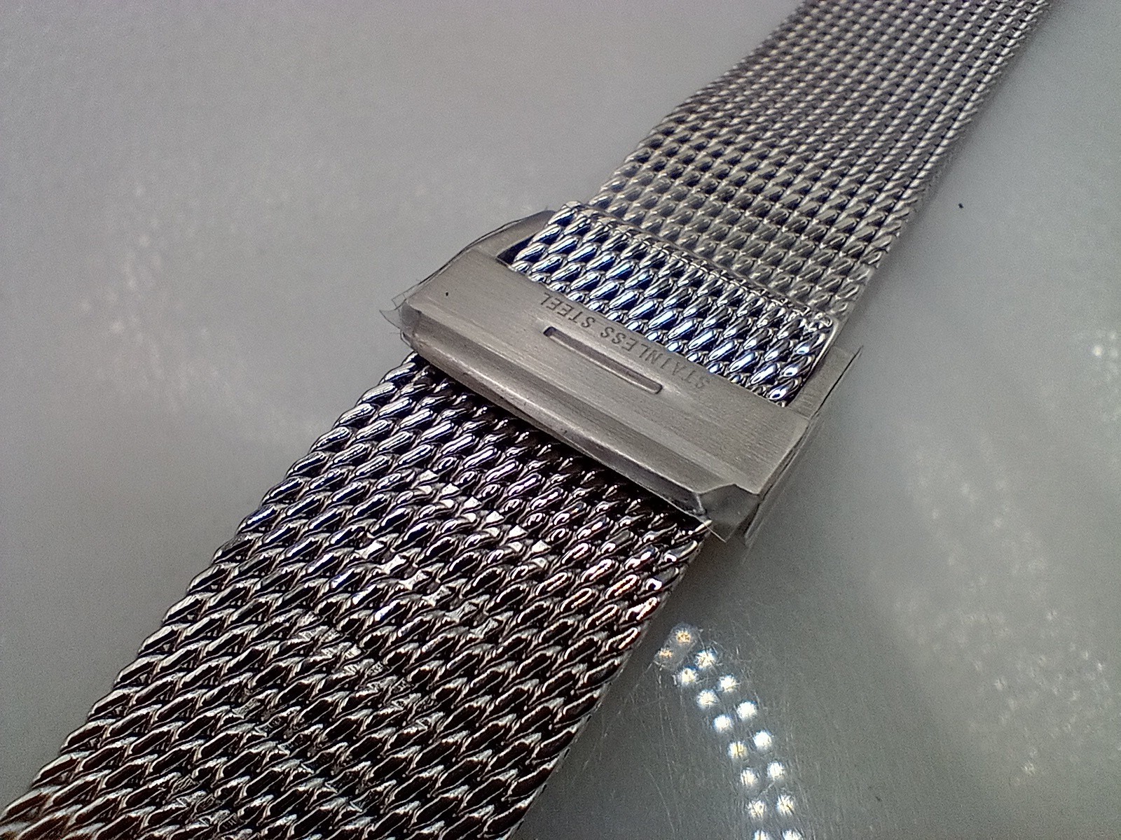New 18mm Watchgecko Oblique Milanese Mesh Stainless Watch Strap Bracelet 6B356
