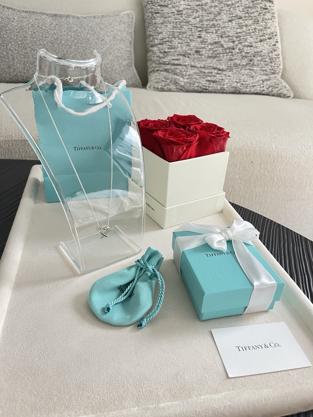 Tiffany & Co. Paloma Picasso Loving Heart Pendant Necklace 16.25″ Silver