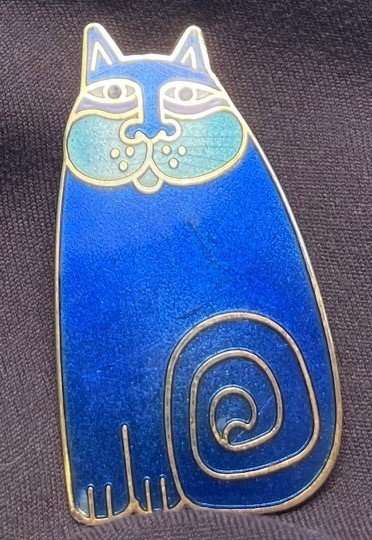 Vintage Laurel Burch Pin: “Mythical Cats”