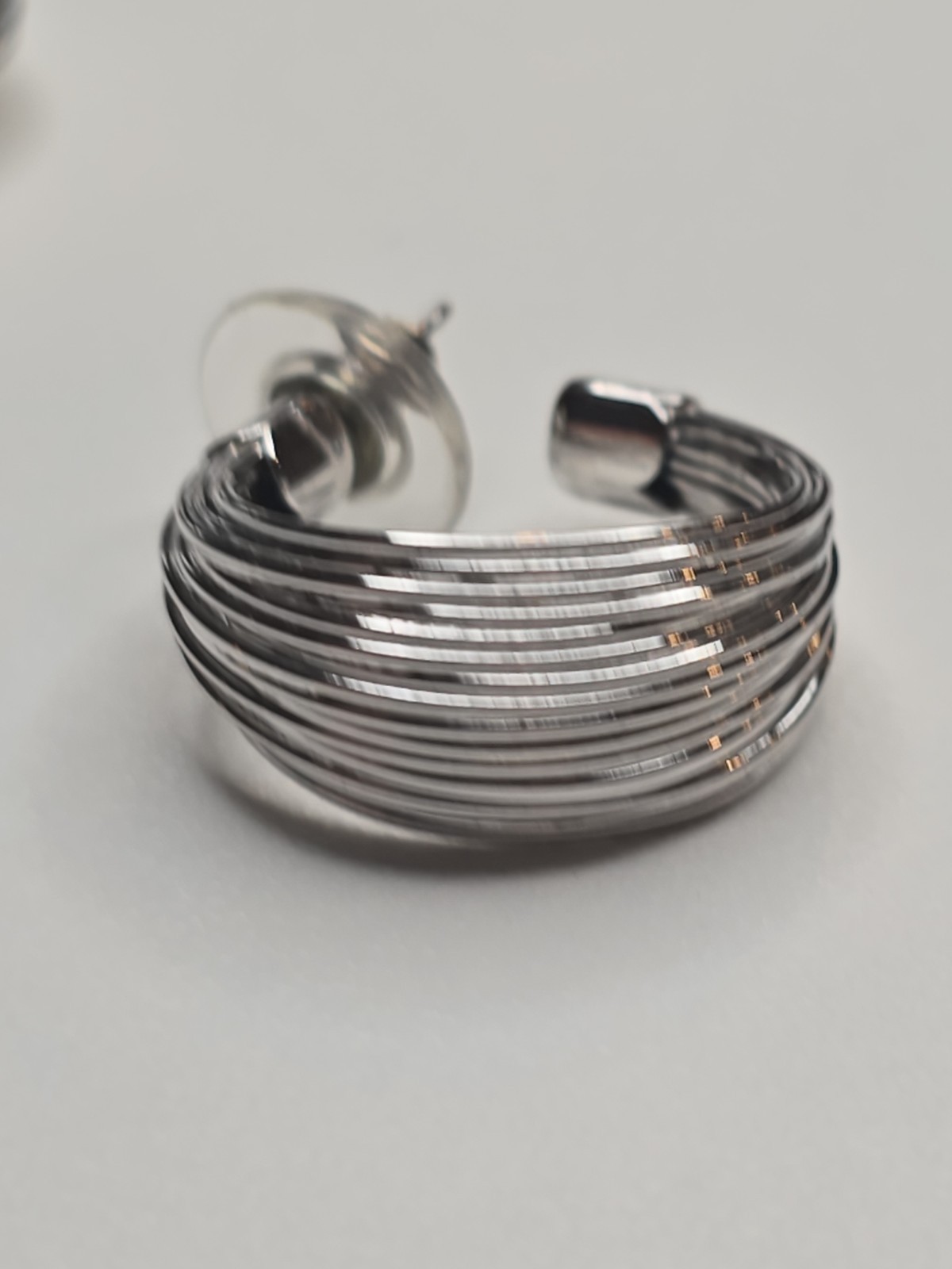 Luv AJ Canyon Hoop Earrings, Stacked Wire Design Women’s Fashion Jewelery