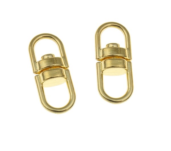 Double Eye Center SWIVEL CONNECTORS for Chain,Key Split Rings 16mm x 7mm 5 Color