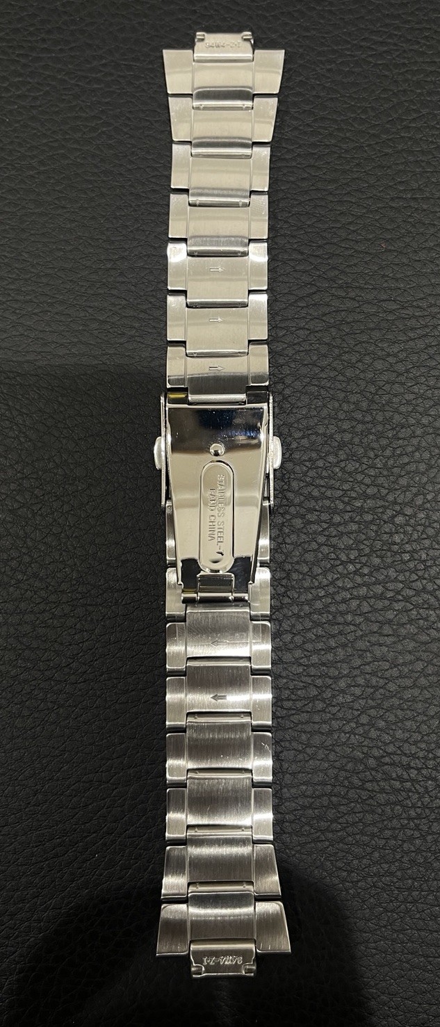 Seiko Watch Band Stainless Steel Link Bracelet Push Button Deployant Clasp