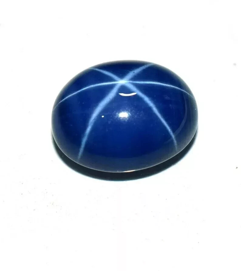 Natural Blue Star Sapphire 10.00 Ct Certified Oval Cabochon Loose Gemstone A+