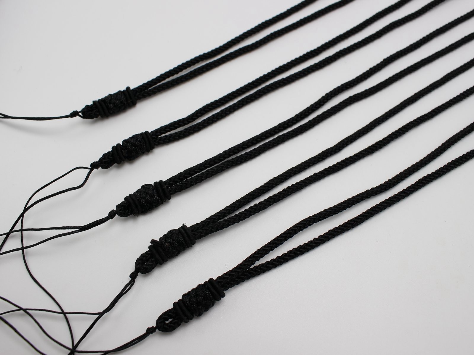 10 Black Chinese Thread Knotted Silk Love Rope String Necklace for Jade pendant