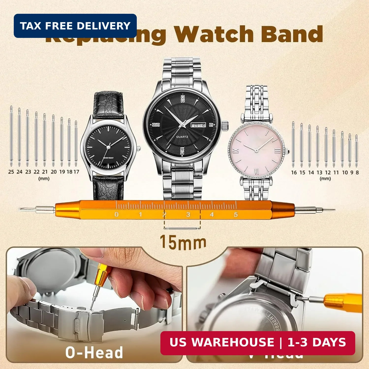 Eventronic Watch Repair Kit, Watch Link Removal Kit, Watch Battery Replacement T