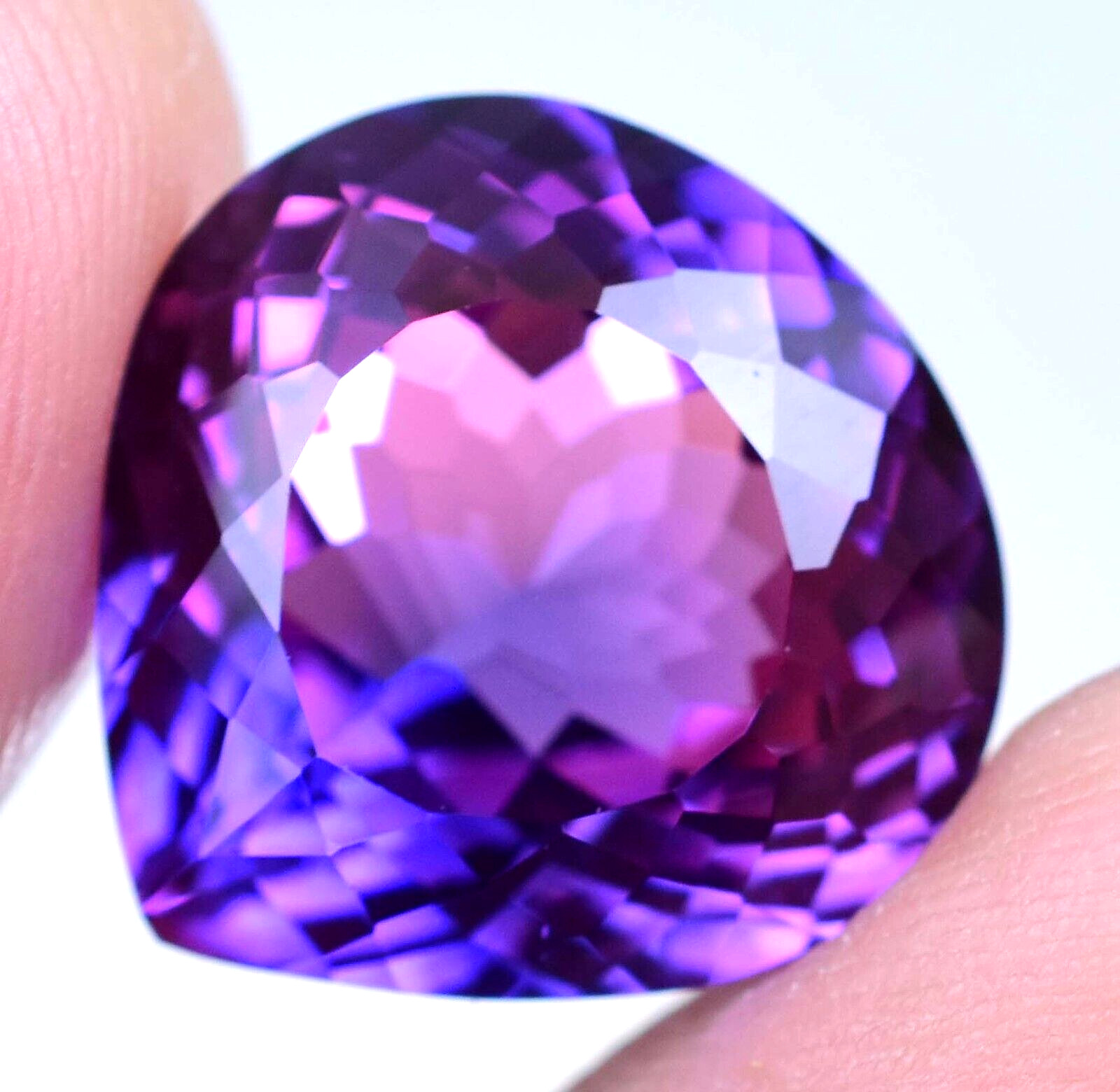 Natural Boysenberry Sapphire 16.60 Ct Pear Certified Flawless Loose Gemstone