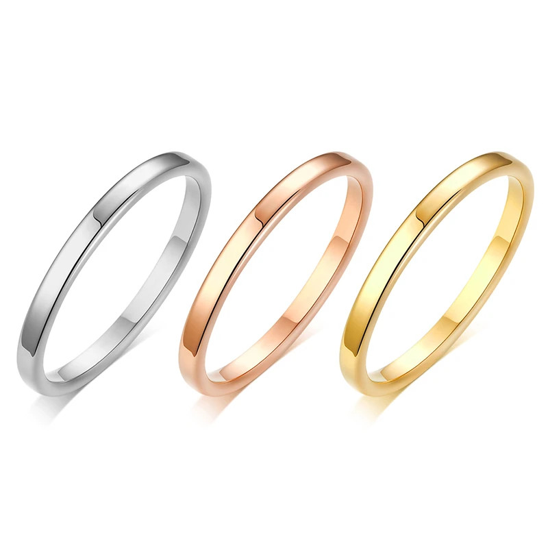 Twisted Rope Slim Ring Stainless Steel Minimalist Wedding Band Women Jewelry