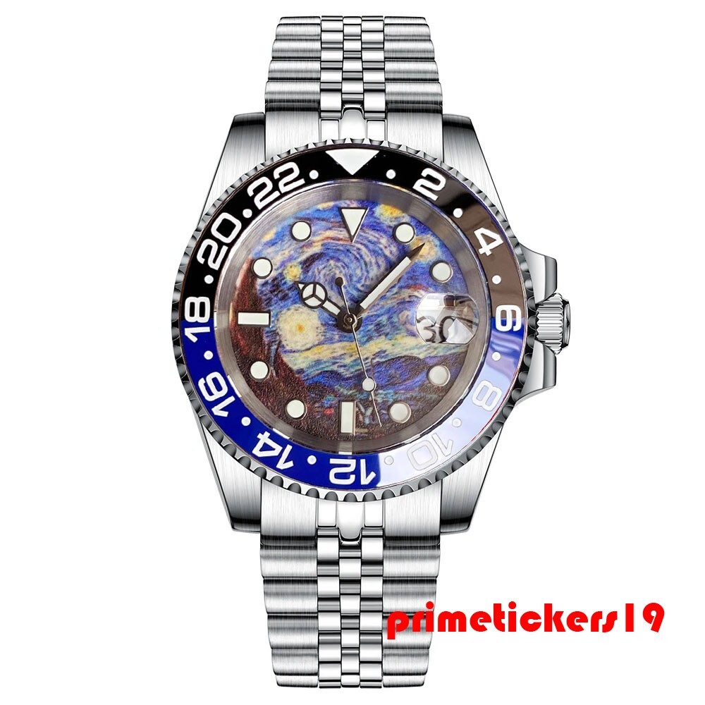 Tandorio Full Lume Starry Sky Dial Date NH35 Men’s 40mm Automatic Watch Sapphire