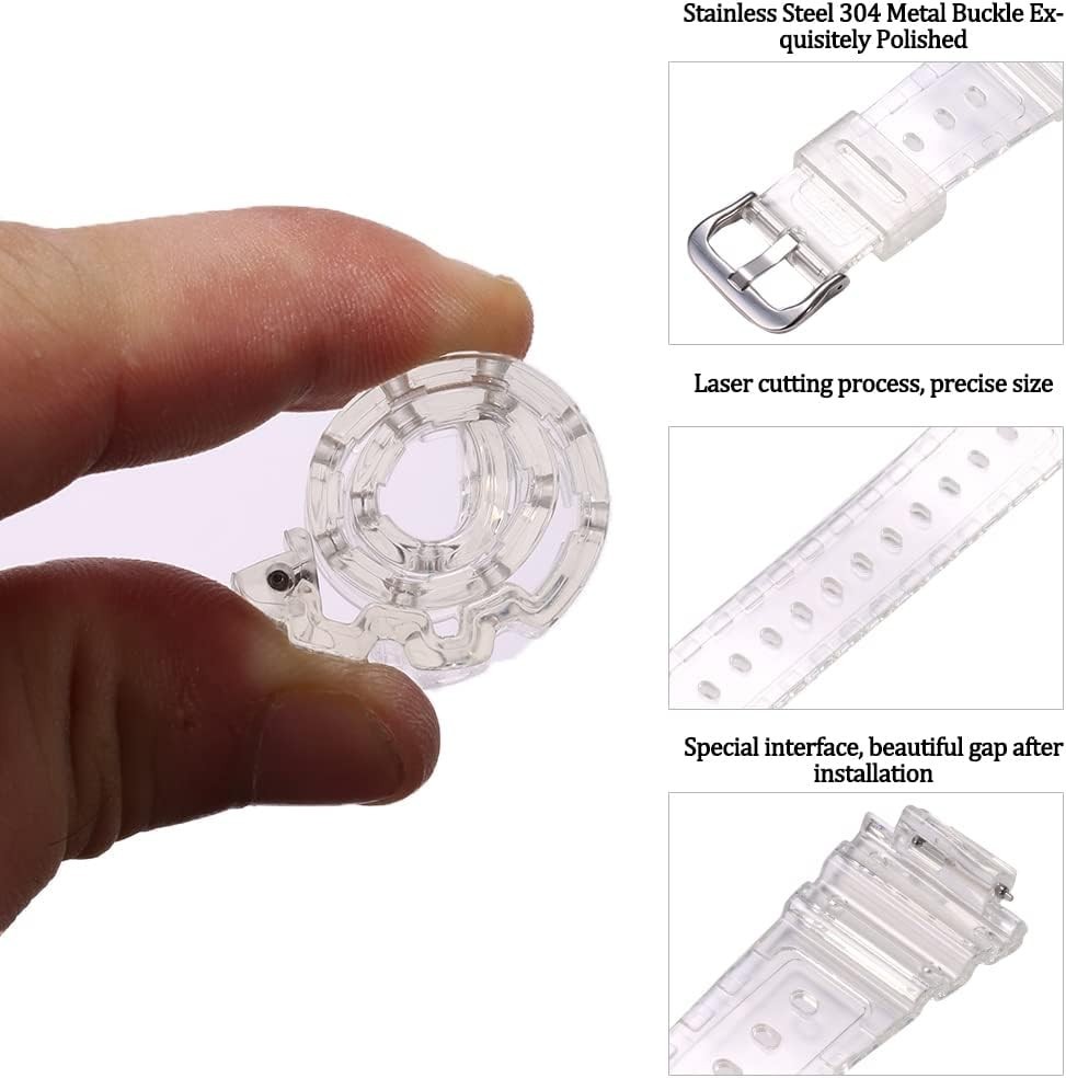 Comfortable Sports Watch Band, Waterproof Resin Strap for G-Shock GA2100/GA-2110