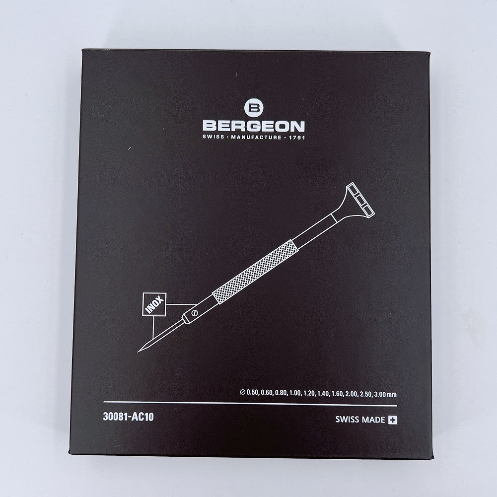 BERGEON 30081-AC10 Watchmakers Ergonomic 10 Piece Swiss Screwdriver Set