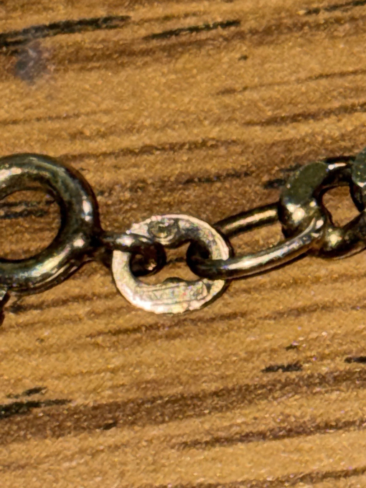 925 Sterling Italy Silver Figaro Flat Link 6.32g Bracelet 4mm- 7” Long