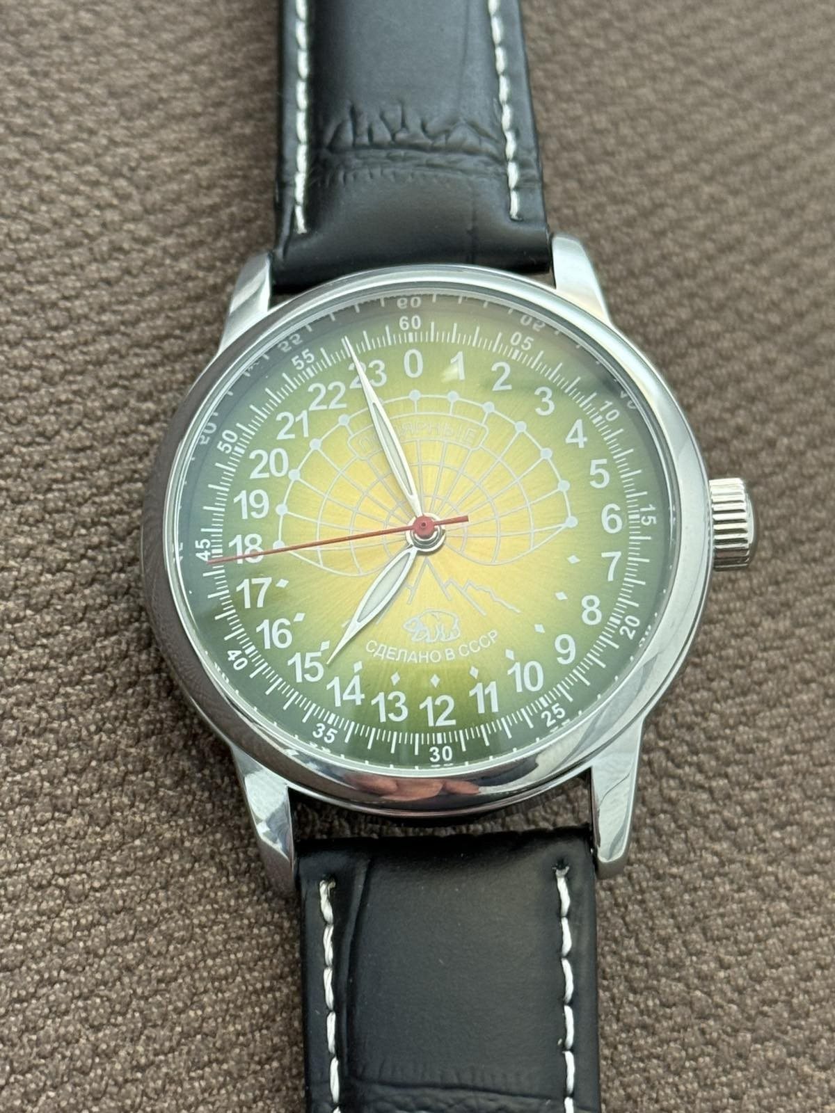 Watch Raketa 24h Automatic Wrist Men Russian Soviet USSR Polar Day Vintage Rare