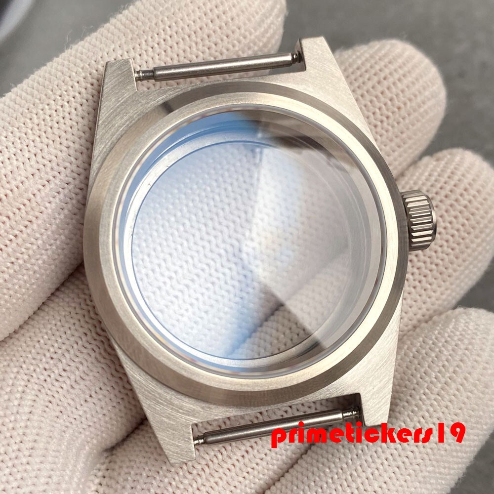 Fit NH35 NH36 NH38 AR Sapphire 20BAR 38mm Dive Watch Case Transparent Glass Back