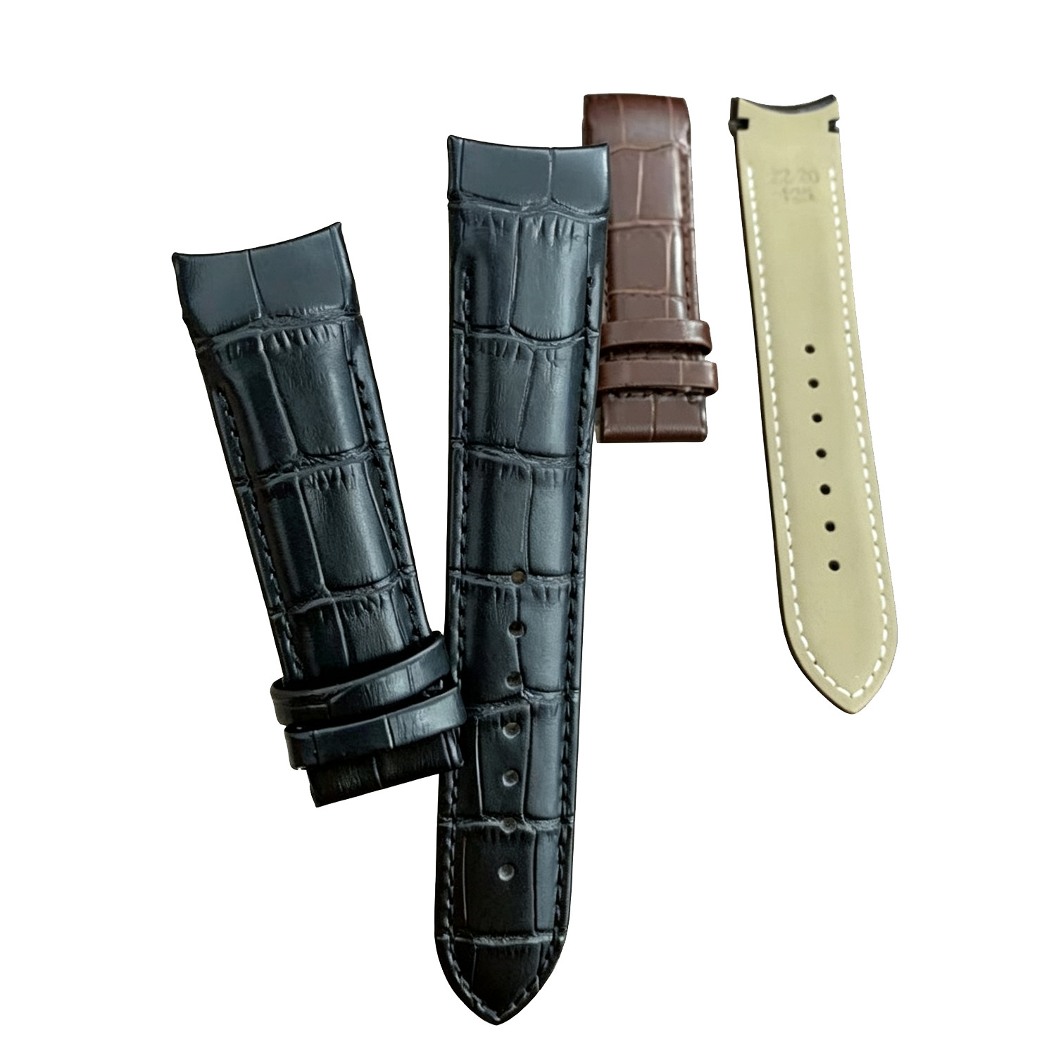 For Tissot Couturier T035 18mm/20mm/22mm/23/24mm Curved End Leather Band Strap