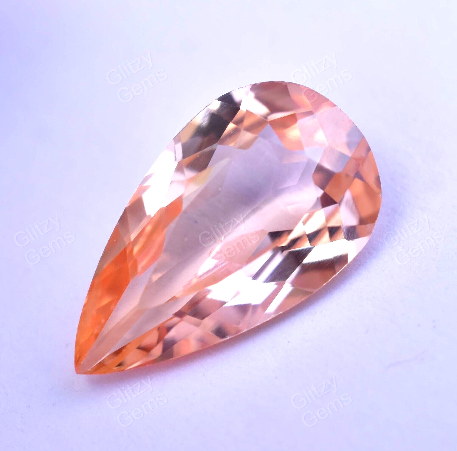 Natural Imperial Topaz 5.20 Ct Pear Certificate Rare Flawless Loose Gemstone
