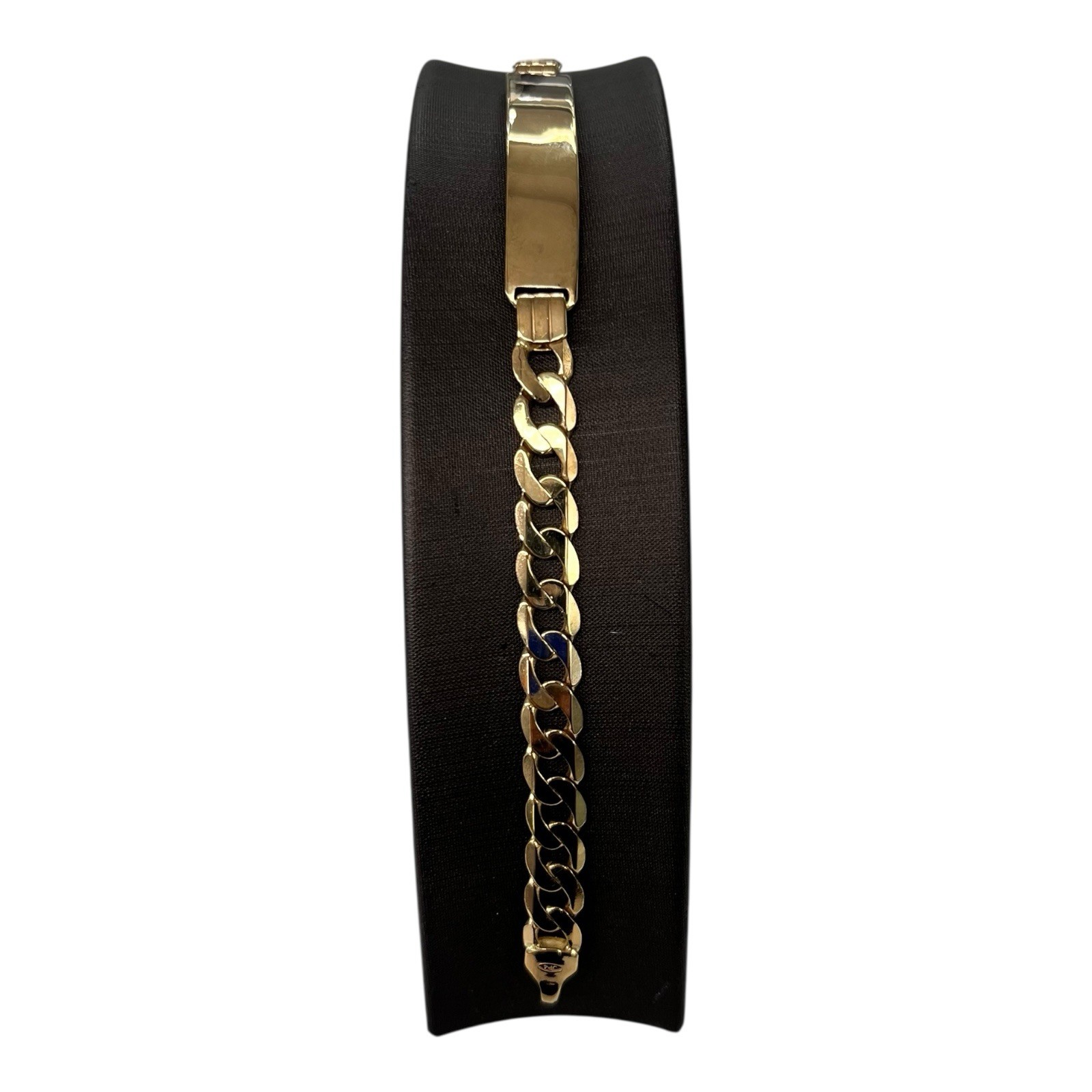 9ct 9k Yellow Gold ID Identity Curb Link Men’s Bracelet 11.76 Grams 21.5cm. New