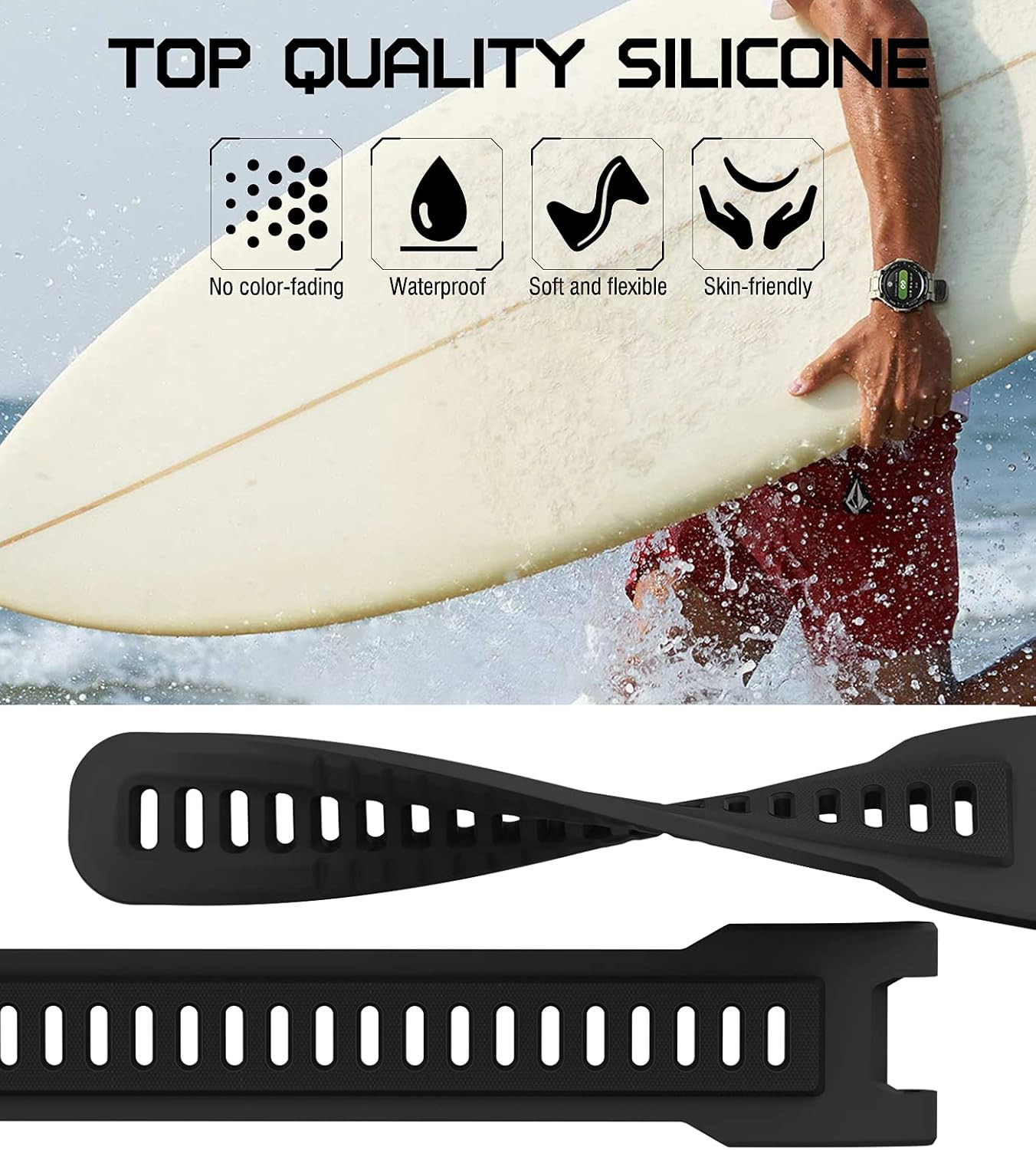 Watch Band Compatible with Amazfit T-Rex/T-Rex Pro Smartwatch, Soft