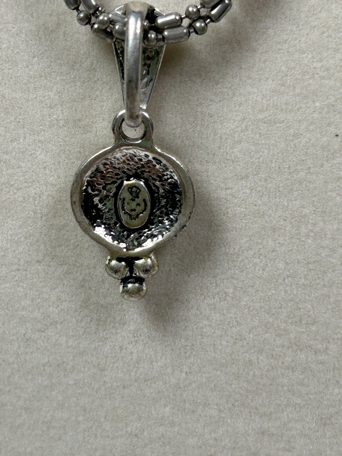 Premier Designs Silver Tone Chain Necklace Floral Round Charm