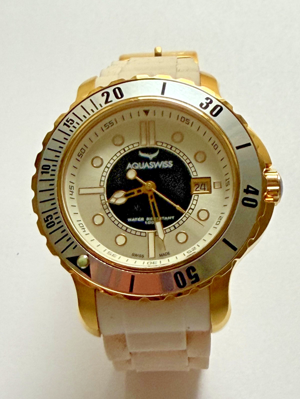 AQUASWISS RUGGED RUO996G 0498 QUARTZ SWISS MOVEMENT MEN”S WATCH
