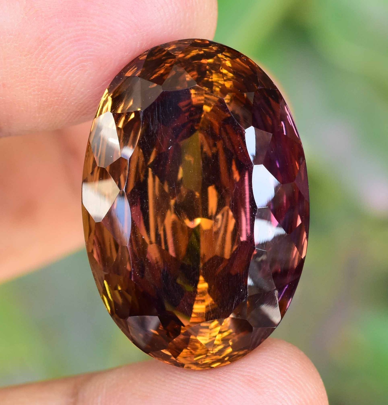 Flawless Natural Bi-Color Ametrine 52.05Ct Oval Cut Certified Untreated Gemstone