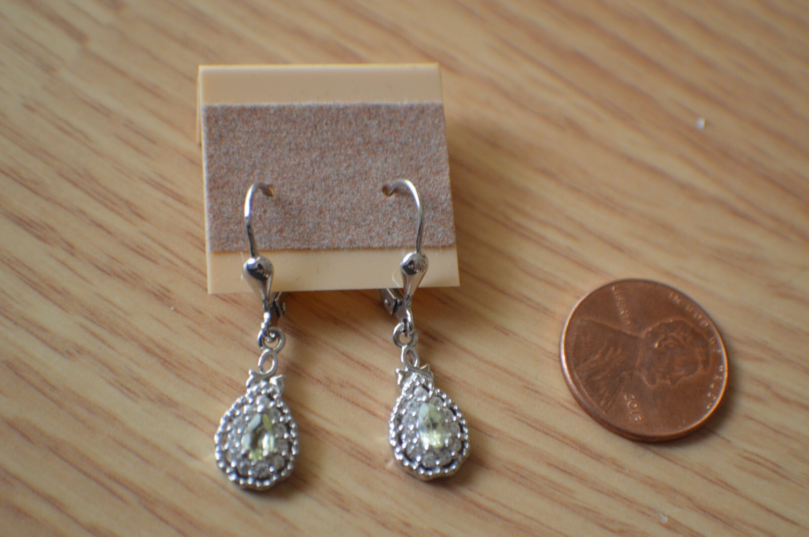 0.85ct AAA Chrysoberyl / Zircon Earrings Platinum over Sterling Silver ~ Nice
