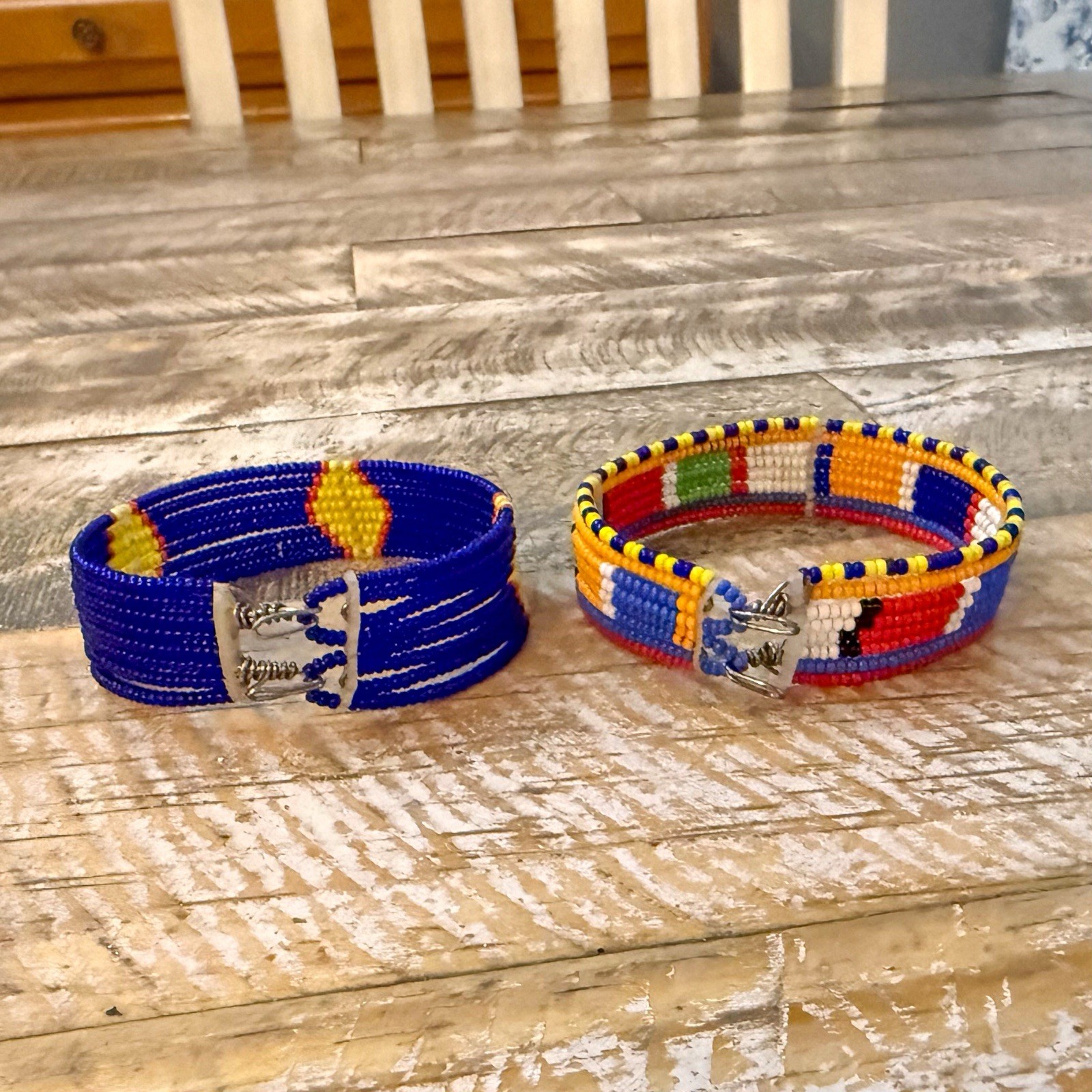 Maasai Beaded Cuff Bracelets Lot Seed Bead Bracelets Handmade Kenya Africa