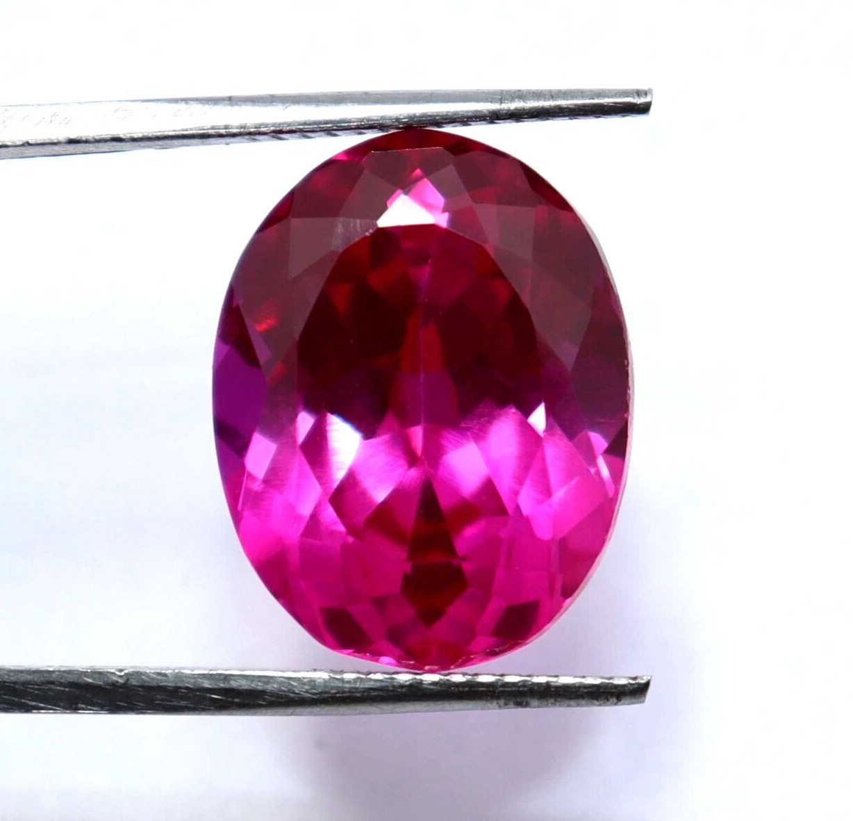 Natural Ceylon Pink Sapphire Certified 7.60 Ct Oval Cut Faceted Loose Gemstone