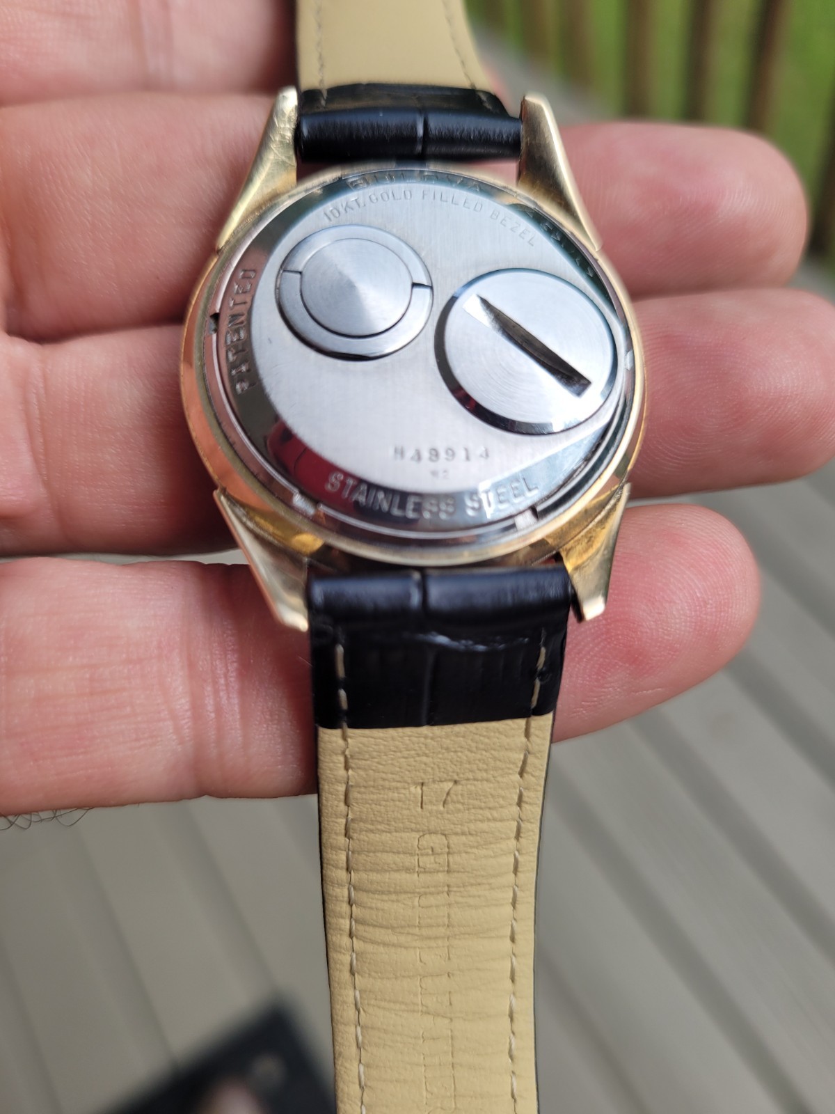 Bulova Accutron 214 (back set) Railroad Approved Gold Filled Watch Runs!