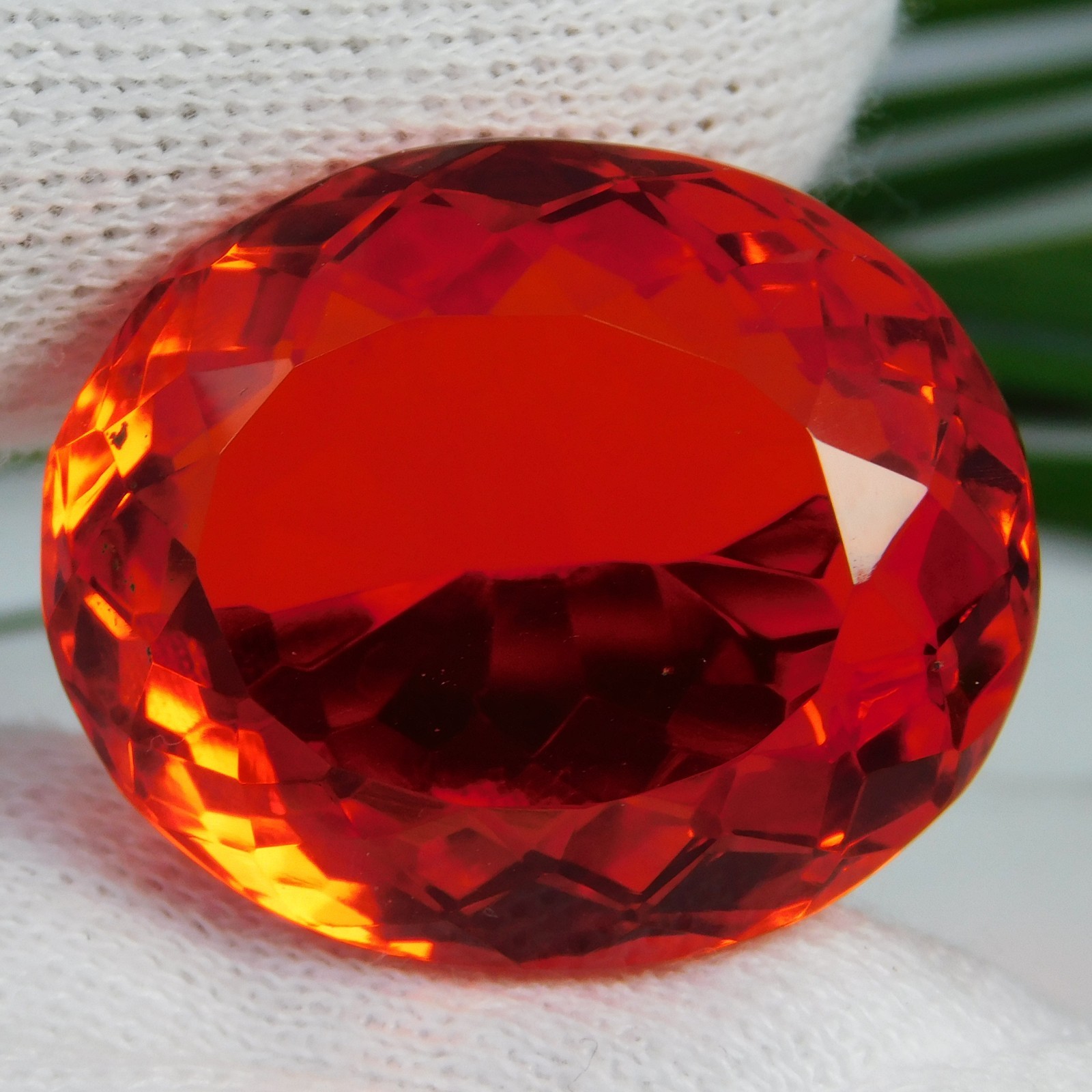 Certified 100 Cts+ Natural Mexican Fire Opal Red Orange Oval Cut Loose Gemstone