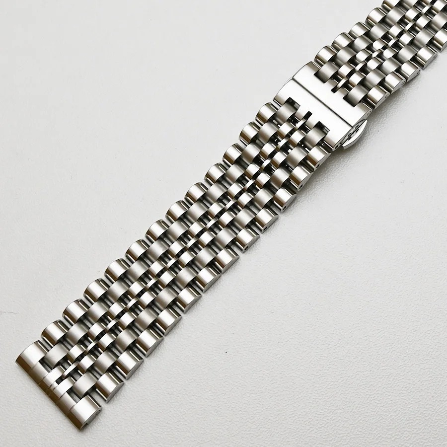 Stainless Steel Watch Band Polished Metal Set 18mm 19mm 20mm 21mm 22mm 23mm 24mm