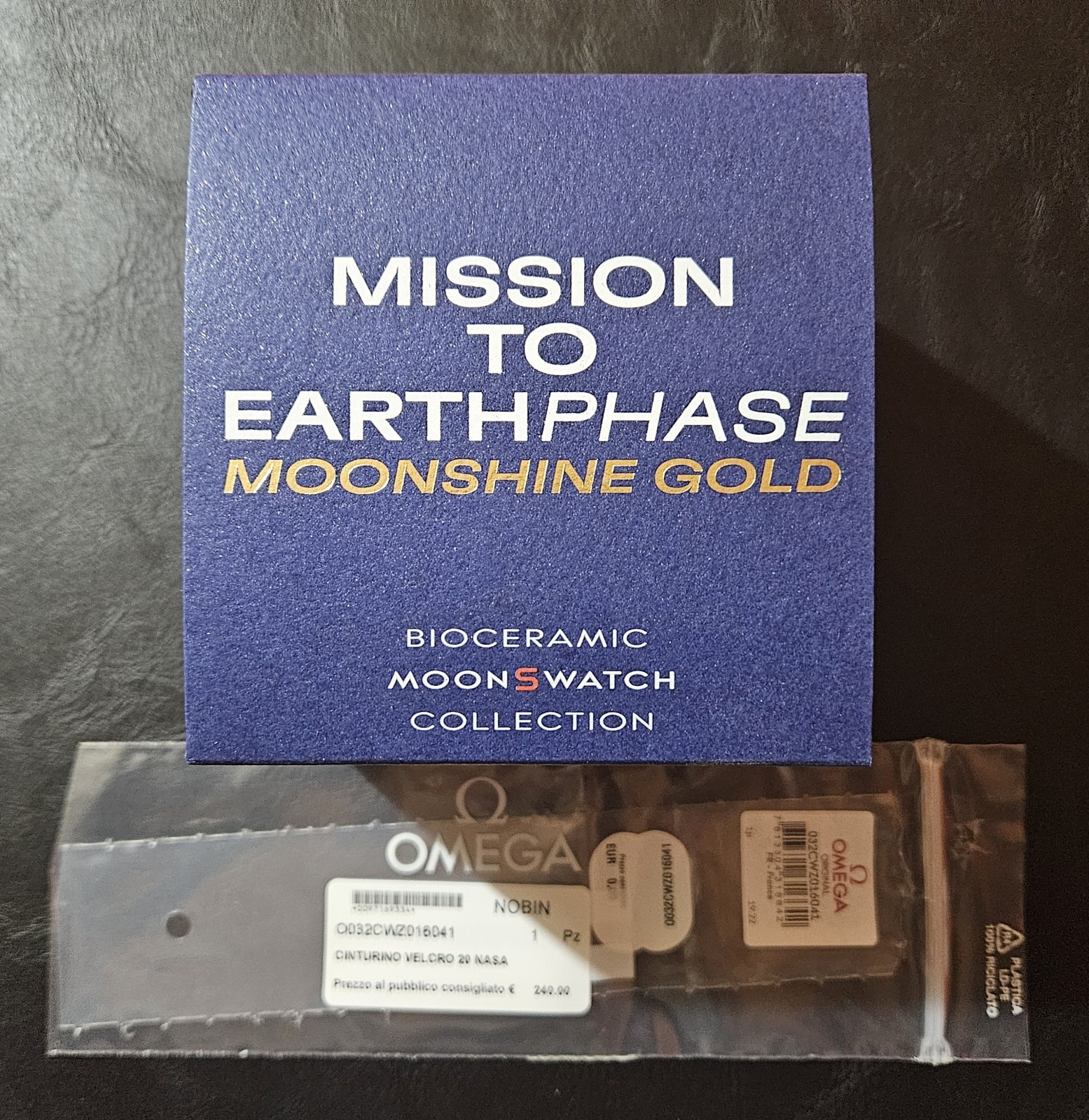 Moonswatch Mission To Earthphase-Moonshine Gold “Pop Corn” + NASA Omega Strap