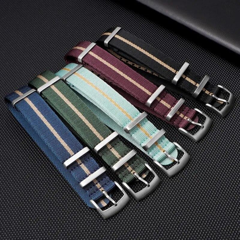 Soft Nylon Watch Strap for Omega Seamaster 007 Canvas 20mm 22mm Replacement Band