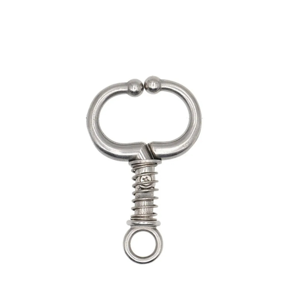 Stainless Steel Cattle Nose Ring anti Rust Spring-Loaded Bull Nose Clamp Reusabl