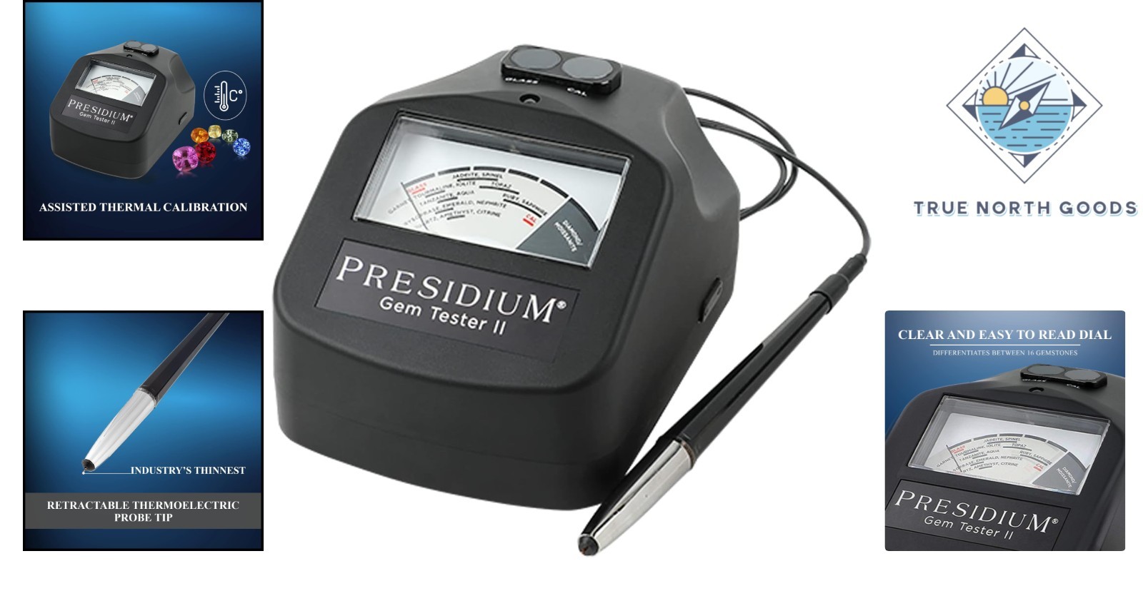 Efficient Gem Tester II for Quick Identification of Diamonds and Colored Stones