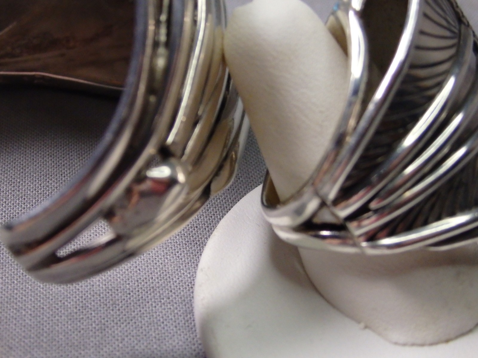 NAVAJO Yazzie Black ONYX Sterling Silver 114g 7″size Cuff & 36g Ring sz8.5 RARE