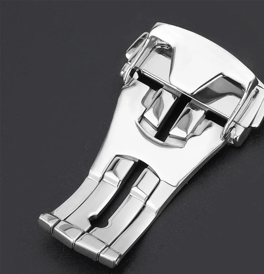 18mm 20mm Stainless Steel Deployment Watch Clasp Single Fold Deployant Buckle