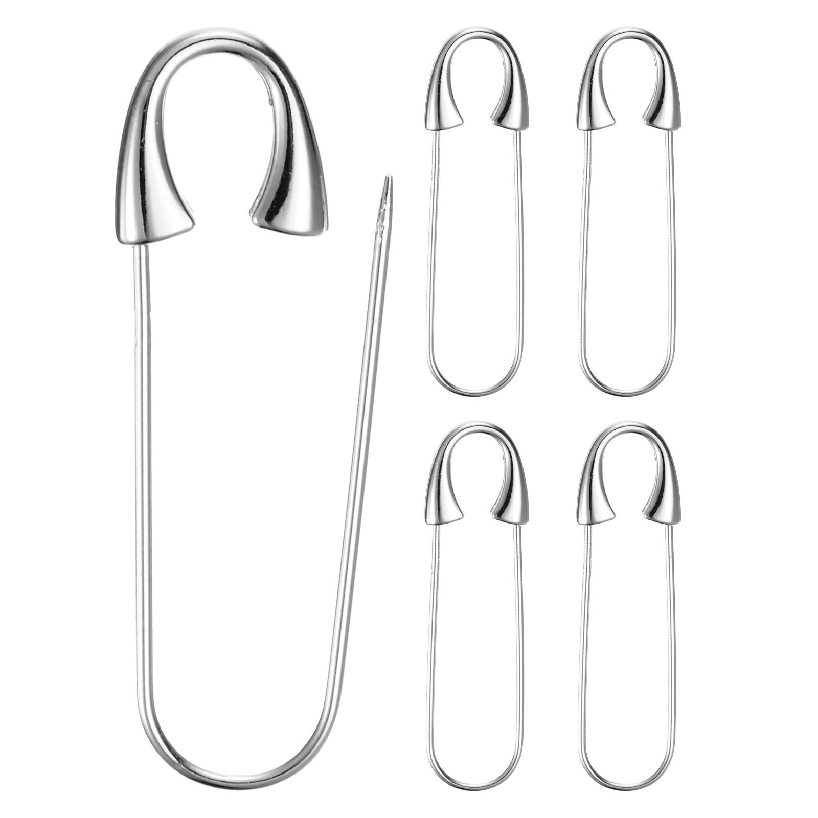 M METERXITY Safety Pin Silver Tone 1.93″