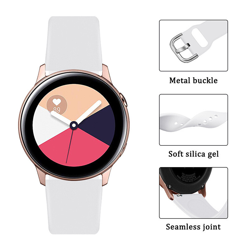 For Samsung Galaxy Watch Silicone Band 4 5 6 40/44/45mm Classic 42/43/46/47mm