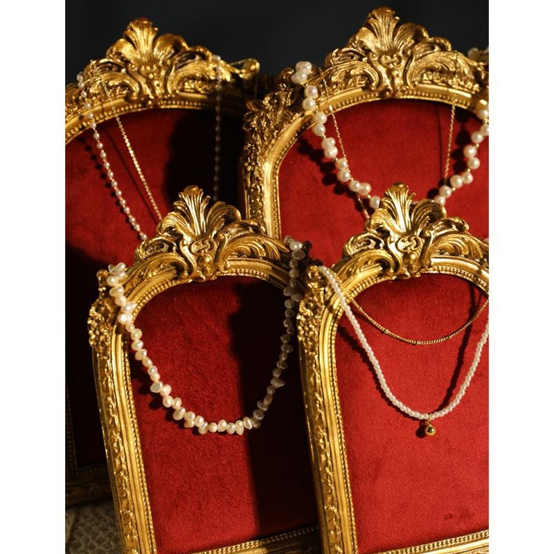 Retro Jewelry Display Stand Picture Frame Earring Necklace Holder Showcase Rack