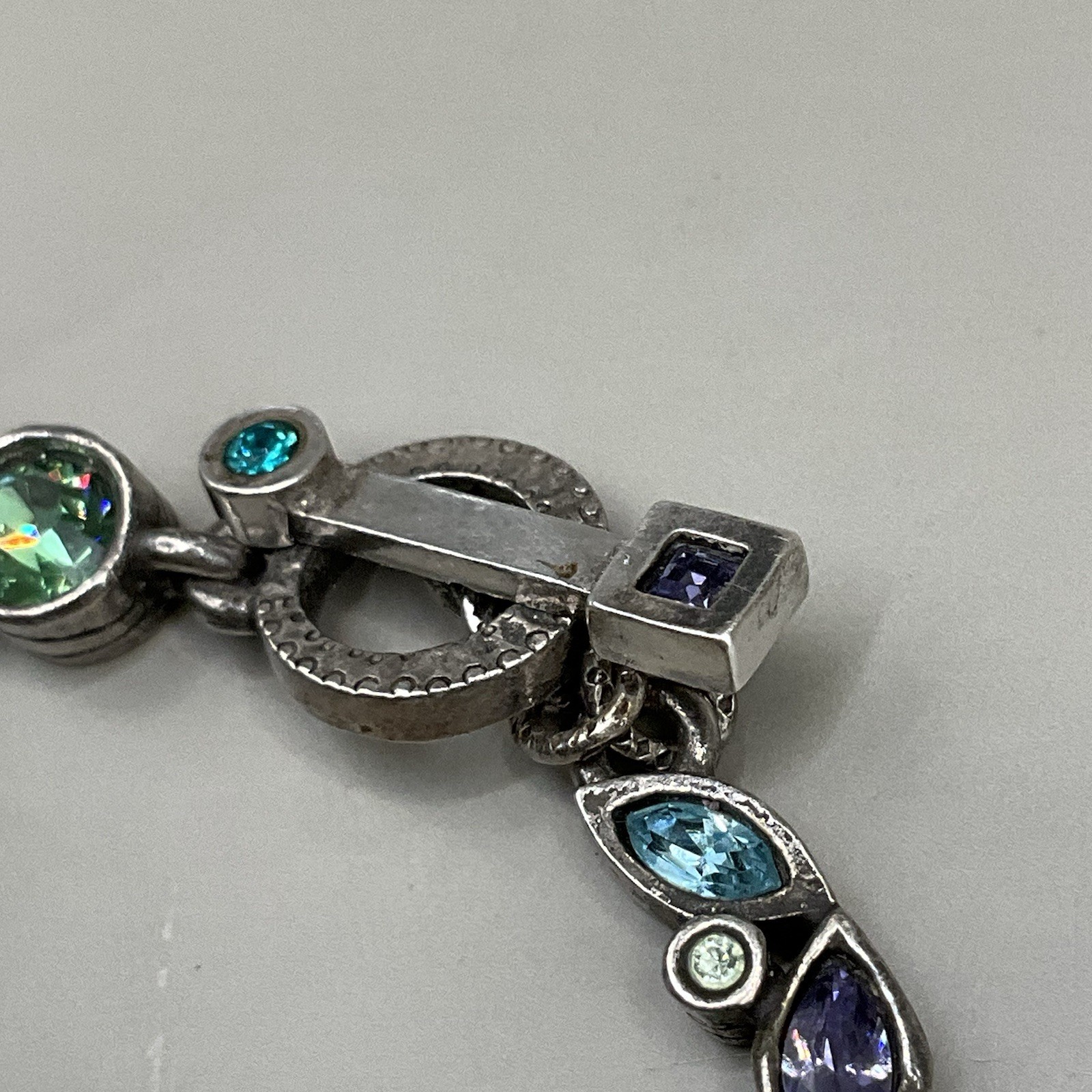 Patricia Locke USA Women’s Bracelet Silver Plated Swarovski Crystals 2004 7.25”