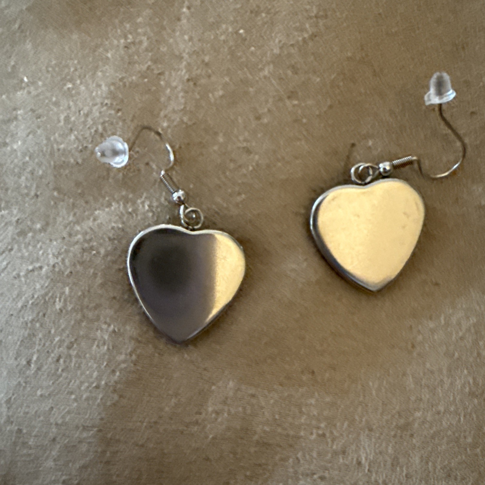 250th Anniversary W/American Flags/Statue Of LibertyDangle Heart Shaped Earrings