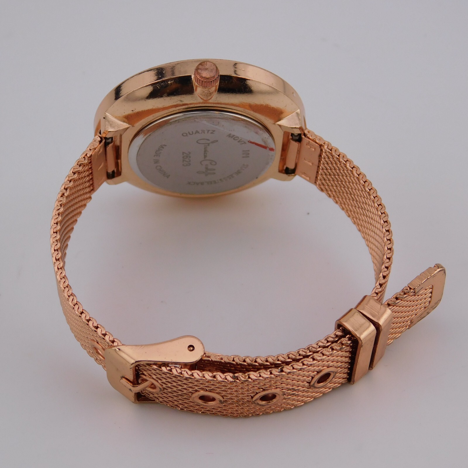 Jessica Carlyle 2628 Rose Gold Tone Quartz Analog Women’s Watch New Battery