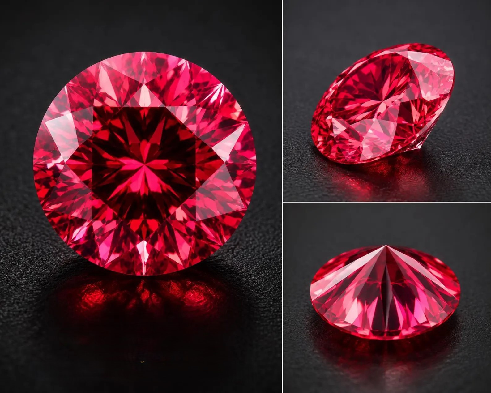 Brilliant Pinkish-Red Round Diamond 3 Ct VVS1 Loose Gemstone Ring Stone