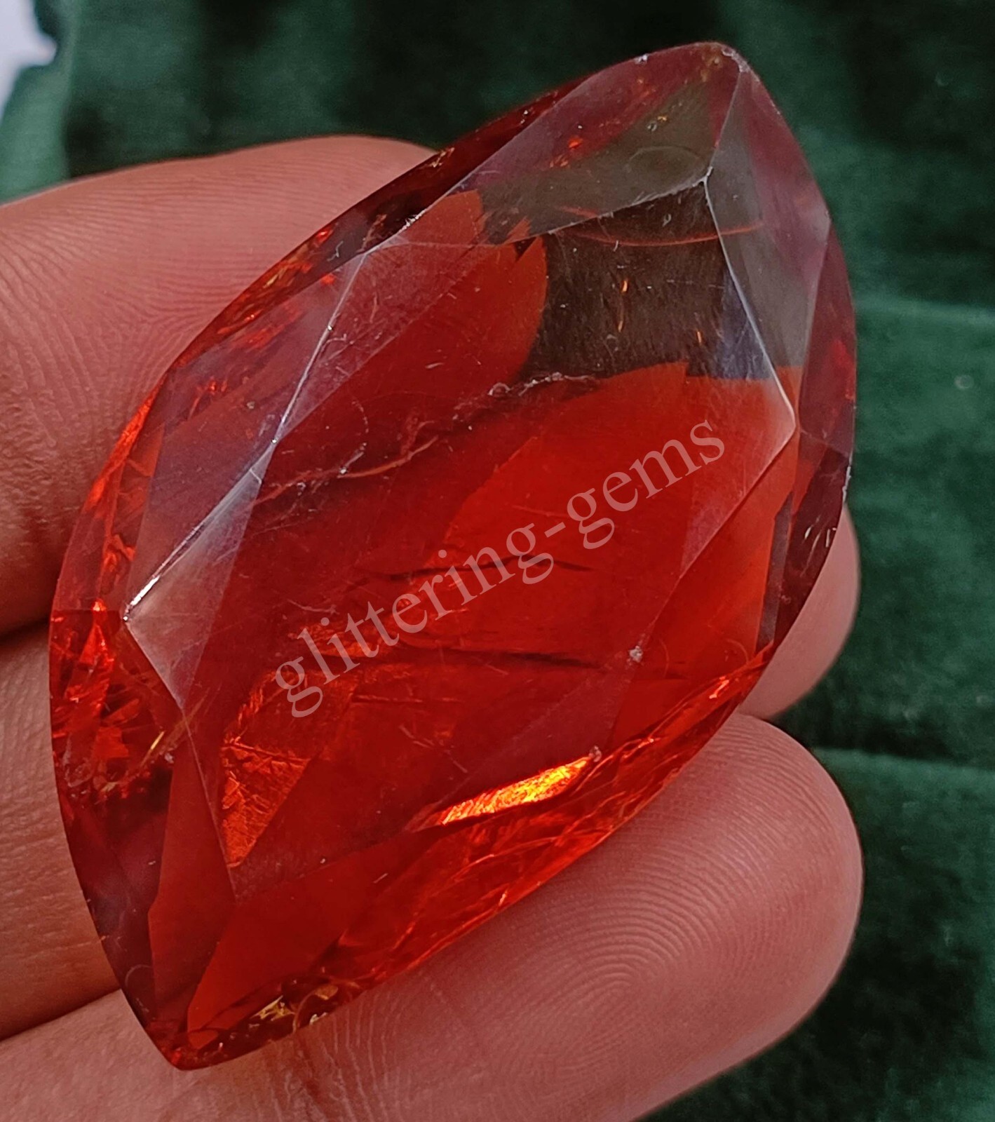 98.25 Ct Fancy Cut Natural Orange Citrine IGL Transparent Loose Gemstone M25