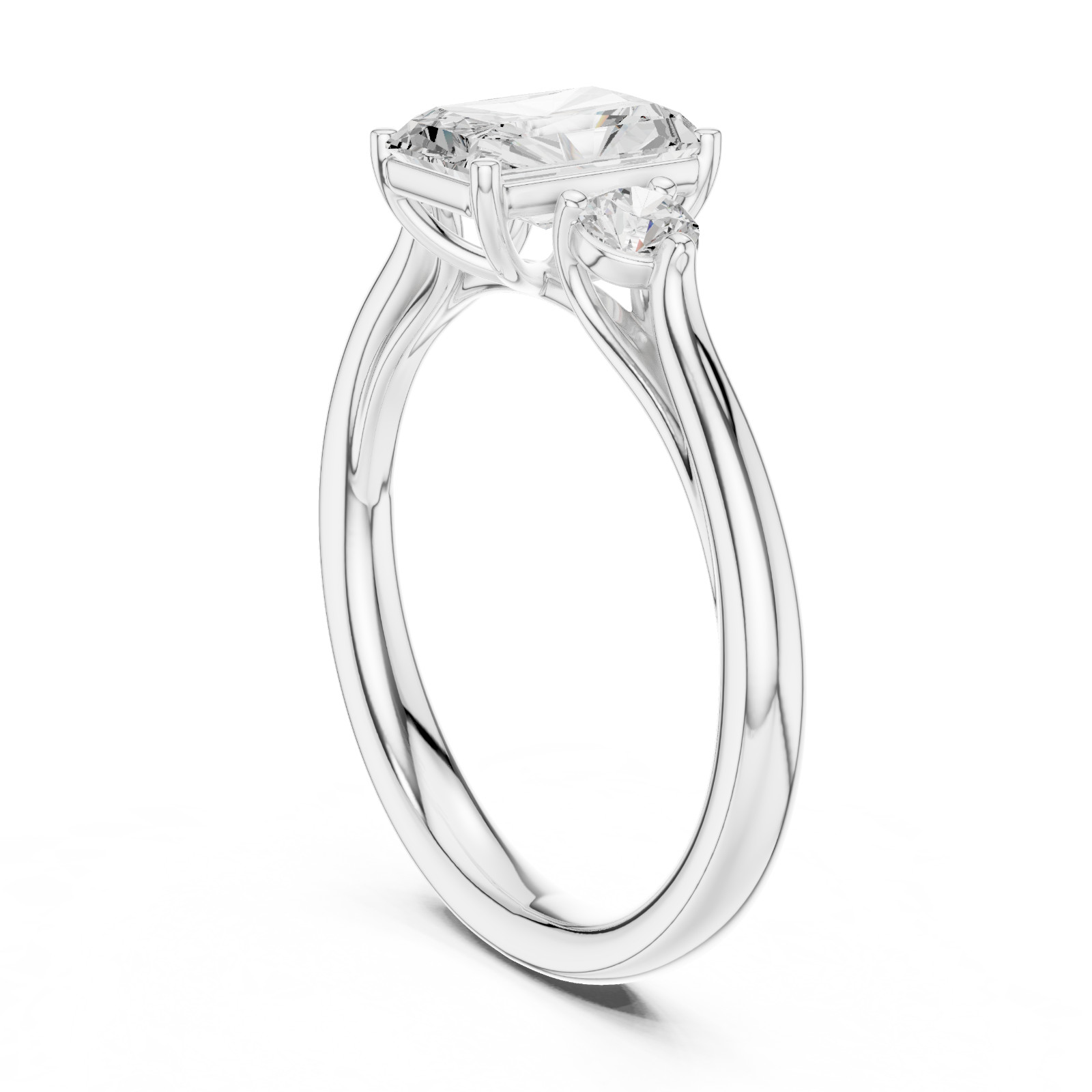 Radiant Certified 1.2 Ct Lab Grown Diamond Wedding Proposal Ring 14K Gold Over