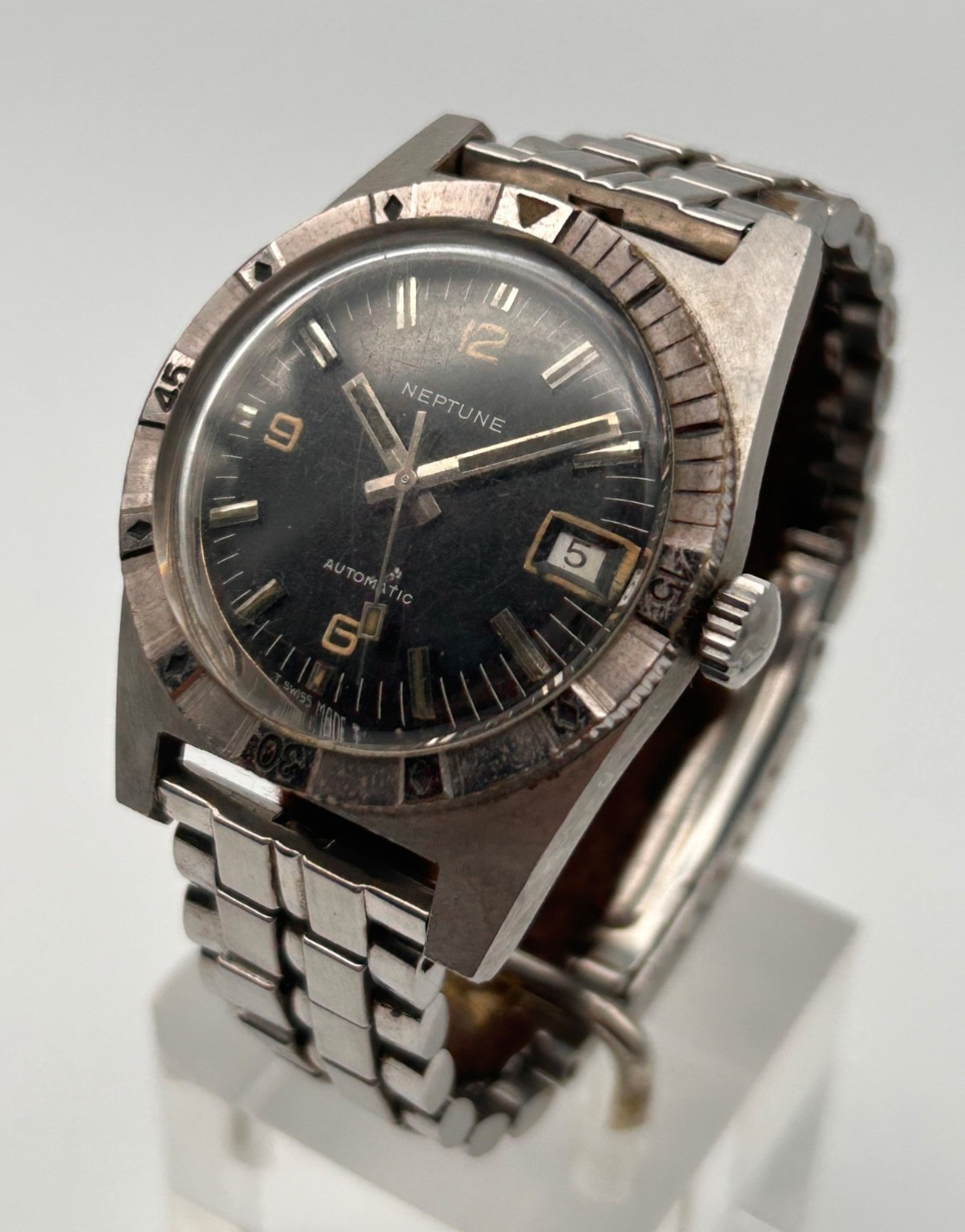 Vintage Stainless Steel Automatic Neptune Baylor