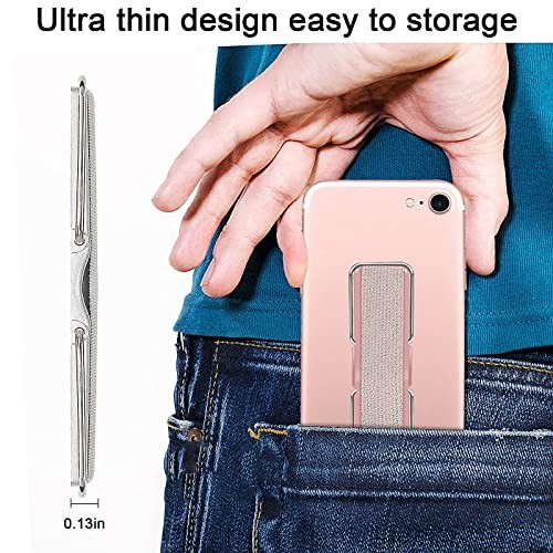Phone Strap, 4 Pcs Phone Finger Holder Back of Black,Black,Silver,Rose Gold