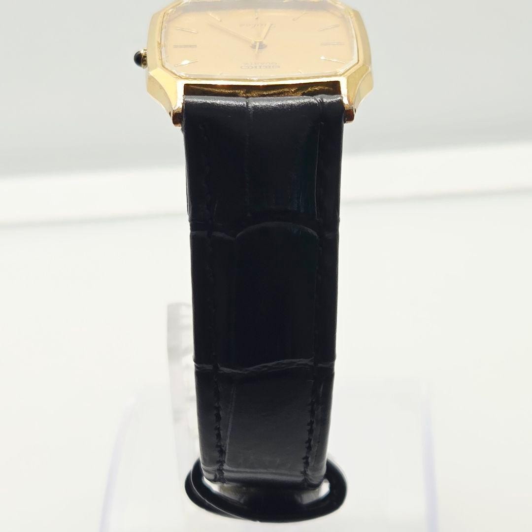SEIKO Dolce 9531-5030 Men’s Quartz Gold Dial Ultra-Thin Octagon Dress Watch