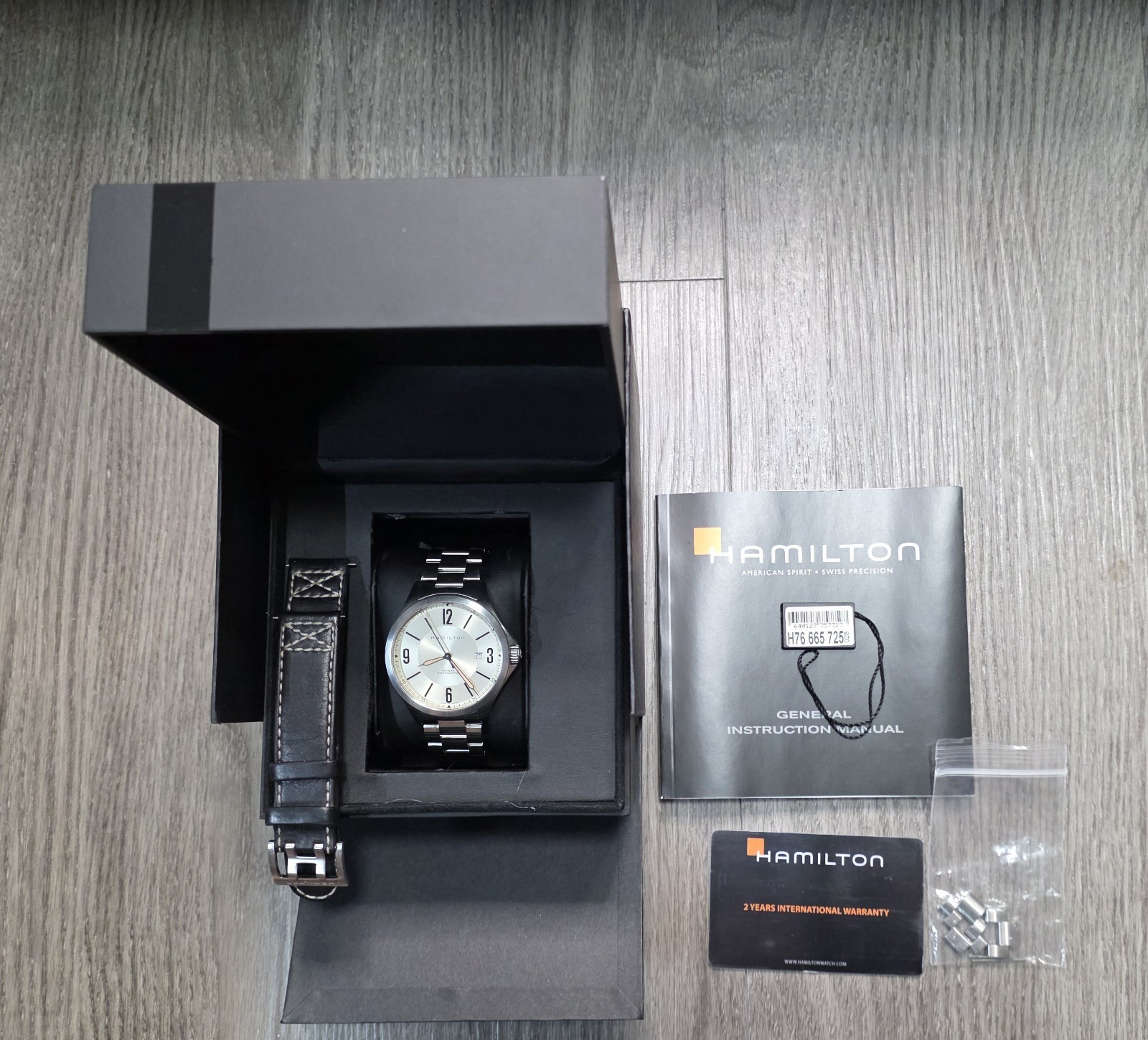 Hamilton Khaki Aviation Beige Men’s Watch, Stainless Steel Band And Leather