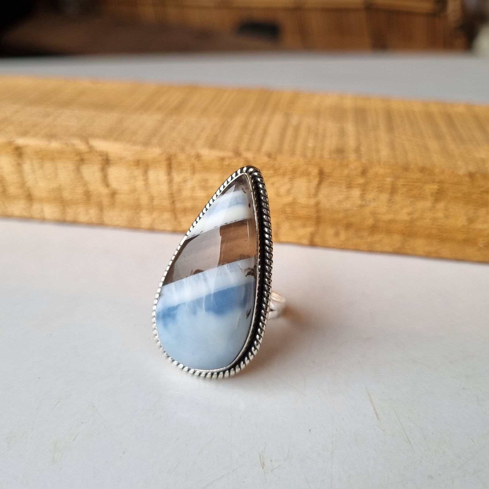 Owyhee Opal Gemstone Ring 925 Sterling Silver Wedding Gift Promise Gift Ring